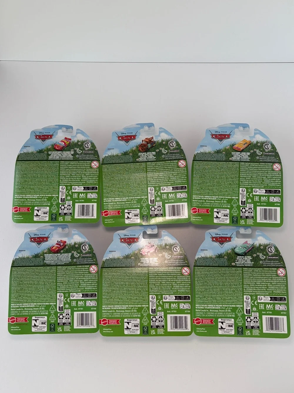 NWT Disney Pixar Cars Spring Set of 6 Collectible Diecast Lot‎